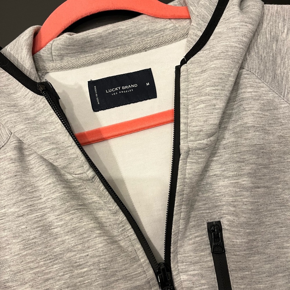 M - Lucky Brand Grey Jacket w/ Hood